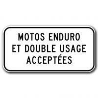 Moto enduro et double usage acceptées